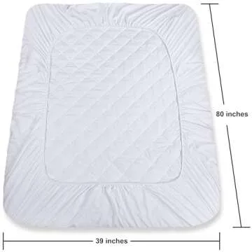 Utopia Bedding Quilted Fitted Mattress Pad (Twin XL), Elastic Fitted Mattress Protector, Mattress Cover Stretches up to 16 Inches Deep, Machine Washable Mattress Topper (White)