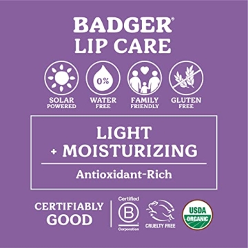Badger Classic Lip Balm Variety Pack with Organic Ingredients