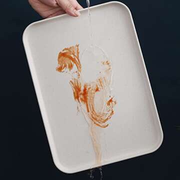 Lyellfe Colorful Fast Food Serving Tray 8 Pack