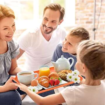 Lyellfe Colorful Fast Food Serving Tray 8 Pack