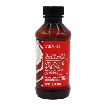 LorAnn Red Velvet Bakery Emulsion 4 oz - Intense Flavor for Baking, Icing & Desserts, Vegan & Gluten...