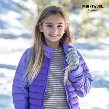 MERIWOOL Kids Unisex Long Sleeve Shirt Thermal Midweight Merino Wool Base Layer