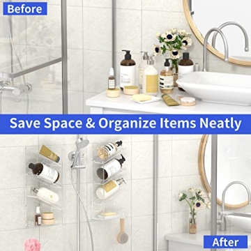 AITEE No Drill Rustproof Acrylic Shower Organizer