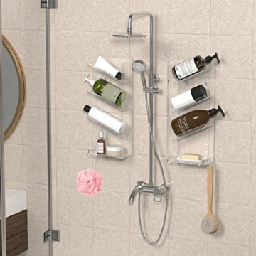 AITEE No Drill Rustproof Acrylic Shower Organizer