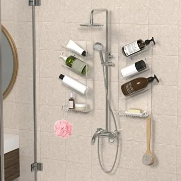 AITEE No Drill Rustproof Acrylic Shower Organizer