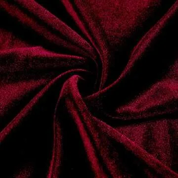 Luxurious Stretch Velvet Wine Fabric Customized by Yard 58"