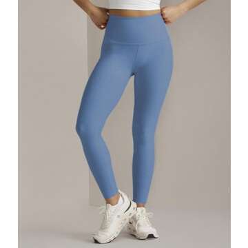 Beyond Yoga Spacedye Caught in The Midi High-Waisted Legging Sky Blue Heather SM (US Women's 4-6)