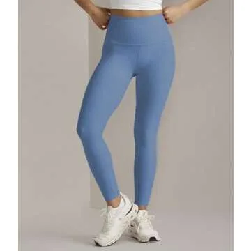 Beyond Yoga Spacedye Caught in The Midi High-Waisted Legging Sky Blue Heather SM (US Women's 4-6)