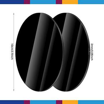 16 Pieces Clear Circle Acrylic 0.08 Inch Thick Round Acrylic Blanks Discs Panel for Picture Frame Pa...