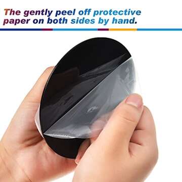 16 Pieces Clear Circle Acrylic 0.08 Inch Thick Round Acrylic Blanks Discs Panel for Picture Frame Painting DIY Crafts(4 Inch/ 10.16 cm,Black)