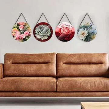 16 Pieces Clear Circle Acrylic 0.08 Inch Thick Round Acrylic Blanks Discs Panel for Picture Frame Painting DIY Crafts(4 Inch/ 10.16 cm,Black)