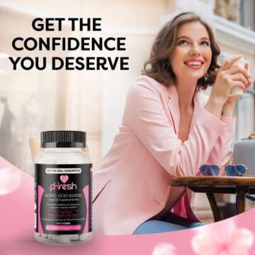 ACE NUTRITION pHresh Boric Acid Suppositories for Women, Suppositories for Odor Use, Natural Feminine Care Supports Vaginal Health & Promotes Healthy pH Balance - Made in USA