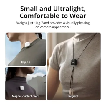 DJI Mic Mini (2 TX + 1 RX), Detail-Rich Audio, Wireless Lavalier Microphone for Camera/Android, 2-Pe...