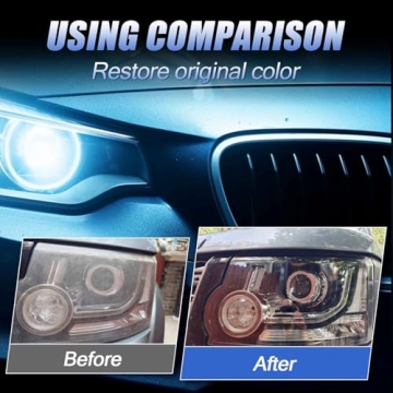 WAZNFYV Headlight Restoration Kit - Automotive Cleaner for Yellowed Lights