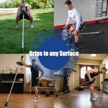 HXD-ERGO Landmine Attachment for Barbell, Barbell Bomb for Press, Row, Spin, Split Squats, Natural Rubber Barbell Landmine Attachments, T Bar Row Attachment Fits 2 Inch Olympic Bars（Black）