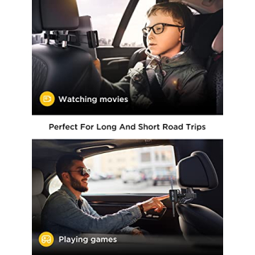 LISEN Adjustable Tablet Mount for Car Headrest - Ideal for Kids
