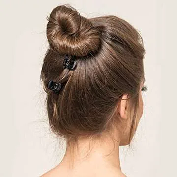 YOHAMA 36 PCS Black Mini Hair Claw Clips Great for Design Kids and Adult Hairstyles Decoration Buns, Pining Bangs Strong Grip Multifunction Clamp Clips.