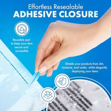 Shop4Mailers 6 x 9 Clear Plastic Flat Poly Bags with Suffocation Warning Self Seal Adhesive 1.5 Mil for Business FBA Packaging, Jewelry, Clothes, Prints, Storage – Resealable (500 Pack)