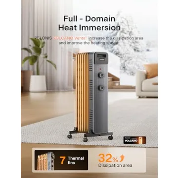 Pelonis Oil Filled Radiator Heater 1500W for Cozy Warmth