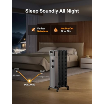 Pelonis Oil Filled Radiator Heater 1500W for Cozy Warmth