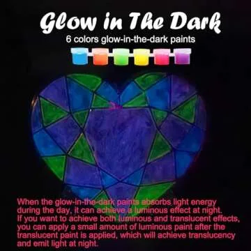 28 Sets Heart Suncatchers for Windows Hanging Glow in The Dark Valentine's Day Suncatcher Decoration Window Paint Art Craft Sun Catchers for Kids Mother's Day Gift Valentine Classroom Art Project