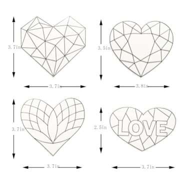 28 Sets Heart Suncatchers for Windows Hanging Glow in The Dark Valentine's Day Suncatcher Decoration Window Paint Art Craft Sun Catchers for Kids Mother's Day Gift Valentine Classroom Art Project