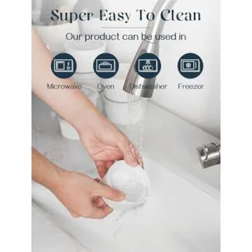 DOWAN 8 oz Ramekins for Creme Brulee Porcelain Ramekins Oven Safe, Classic Style Ramekins for Baking Souffle Ramekins Bowls, Set of 6, White