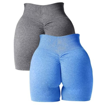 Abonlen Women Scrunch Seamless Workout Shorts - Stylish Comfort