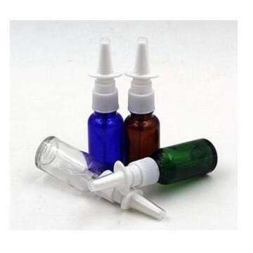 UPSTORE 6PCS 30ML/1oz Empty Refillable Amber Glass Nasal Sprayers Vial Bottle Jar Pump Clean Spray Storage Container Sample Travel Packing Pot For Makeup Cosmetic Applications