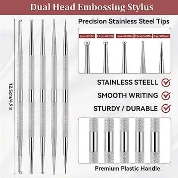 Versatile 5Pcs Stainless Steel Dotting Tools for Nail Art