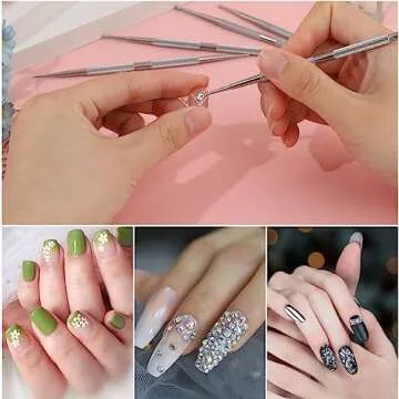 Durable 5Pcs Stainless Steel Dotting Tools for Nail Art