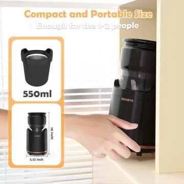 BRIOLITE Ice Cream Maker - Rechargeable & Compact Electric