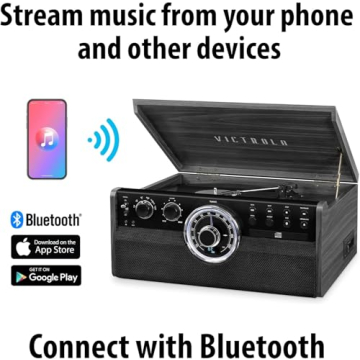Victrola Empire 6-in-1 Turntable with Bluetooth and Vintage Style