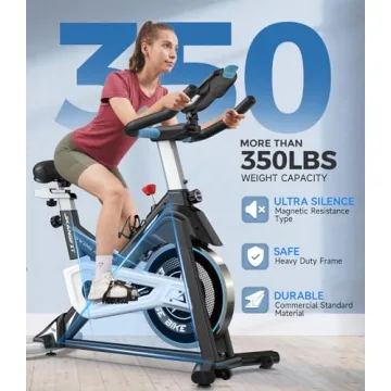 Pooboo Magnetic Exercise Bike with Bluetooth for Home Fitness
