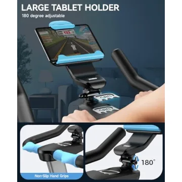 Pooboo Magnetic Exercise Bike with Bluetooth for Home Fitness