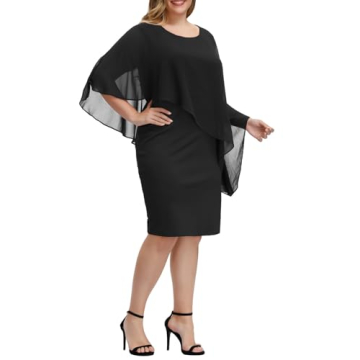Hanna Nikole Plus Size Chiffon Dress - Elegant & Comfortable