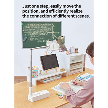 yAyusi Phone Stand with 3-Color LED Light for Video Recording