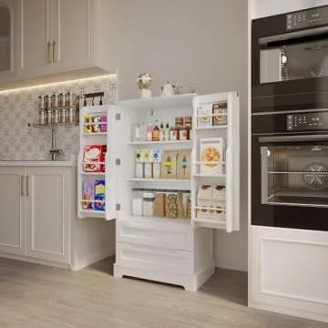 Gizoon Kitchen Pantry Storage Cabinet for Small Spaces