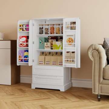 Gizoon Kitchen Pantry Storage Cabinet for Small Spaces