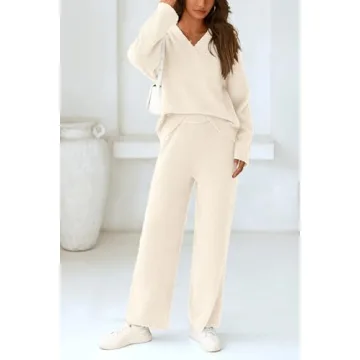 PRETTYGARDEN Women's Fuzzy Sweater Set Fall Winter Lounge Outfit