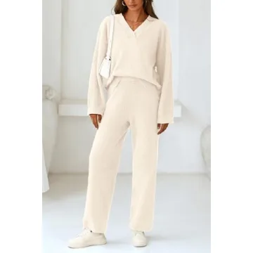 PRETTYGARDEN Women's Fuzzy Sweater Set Fall Winter Lounge Outfit