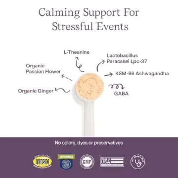 Fera Pet Organics Calming Supplement for Dogs & Cats - Vet Created - GABA & Ashwagandha Supplements Help Cat & Dog Stress or Hyperactivity -60 Scoops