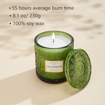 Luxury Cedarwood Candle Christmas Gift with 55 Hour Burn