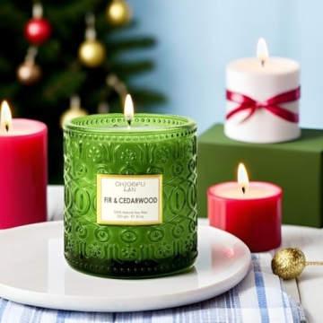 Luxury Cedarwood Candle Christmas Gift with 55 Hour Burn
