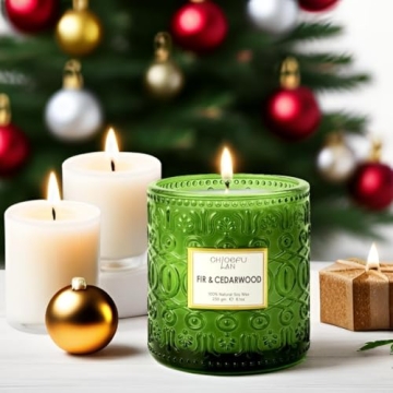 Luxury Cedarwood Candle Christmas Gift with 55 Hour Burn