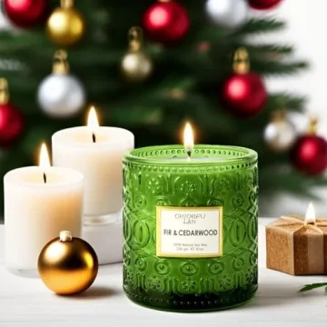 Luxury Cedarwood Candle Christmas Gift with 55 Hour Burn