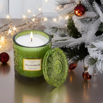 Luxury Cedarwood Candle Christmas Gift with 55 Hour Burn