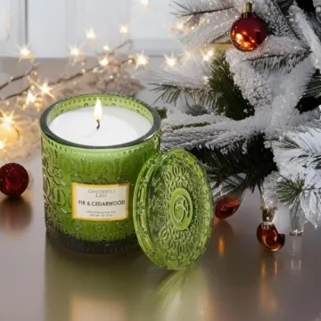 Luxury Cedarwood Candle Christmas Gift with 55 Hour Burn