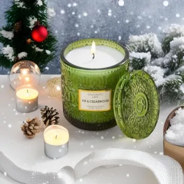 Luxury Cedarwood Candle Christmas Gift with 55 Hour Burn