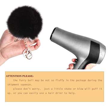 Cityelf Faux Rabbit Fur Ball Keychain for Stylish Bags
